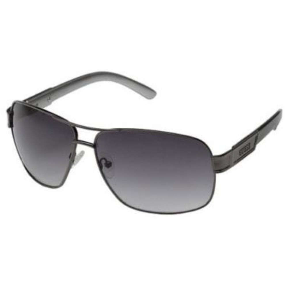 Guess Men's Black Silver Metal Sunglasses - Picture 1 of 7